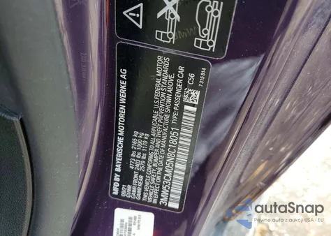 2022 BMW M240Xi z USA, uszkodzony, nr VIN 3MW53CM05N8C18051